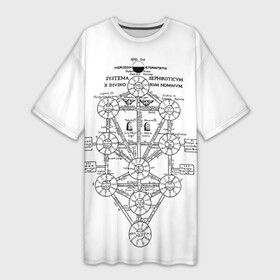 Платье-футболка 3D с принтом черно белые свитки в Санкт-Петербурге,  |  | evangelion | ангелы | арт | база nerf | евангелион | икари | кабинет | кабинет икари | надпись | свитки | чёрное белое
