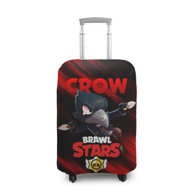 Чехол для чемодана 3D с принтом BRAWL STARS CROW в Санкт-Петербурге, 86% полиэфир, 14% спандекс | двустороннее нанесение принта, прорези для ручек и колес | bibi | brawl stars | crow | el brown | leon | leon shark | max | sally leon | shark | stars | werewolf | акула | биби | ворон | леон | оборотень