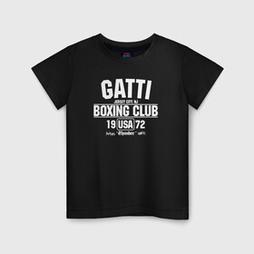Детская футболка хлопок с принтом Gatti Boxing Club в Санкт-Петербурге, 100% хлопок | круглый вырез горловины, полуприлегающий силуэт, длина до линии бедер | Тематика изображения на принте: arturo gatti | arturo thunder gatti | gatti | thunder | артуро гатти | гатти