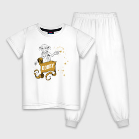 Детская пижама хлопок с принтом Dobby в Санкт-Петербурге, 100% хлопок |  брюки и футболка прямого кроя, без карманов, на брюках мягкая резинка на поясе и по низу штанин
 | vdgerir | гарри поттер | гриффиндор | дамблдор | добби | слизерин | хогвартс
