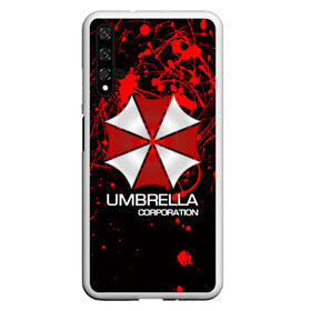 Чехол для Honor 20 с принтом UMBRELLA CORP в Санкт-Петербурге, Силикон | Область печати: задняя сторона чехла, без боковых панелей | biohazard | biohazard 7 | crocodile | fang | game | hand | monster | new umbrella | resident evil | resident evil 7 | umbrella | umbrella corp | umbrella corporation | zombie | обитель