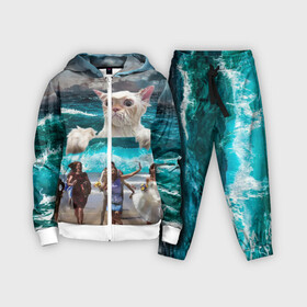 Детский костюм 3D с принтом Морской Кошак в Санкт-Петербурге,  |  | Тематика изображения на принте: cat | mem | mems | вода | волны | кот | котейка | котик | кошак | кошка | мем | мем с котом | мемы | мемы с котом | мокрый кот | море | морской кот | морской кошак | облака | океан | прикол | приколы | тучи | шторм