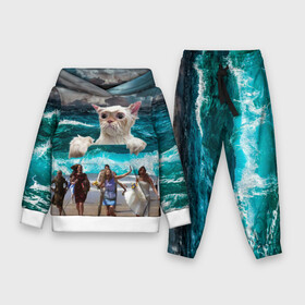 Детский костюм 3D (с толстовкой) с принтом Морской Кошак в Санкт-Петербурге,  |  | Тематика изображения на принте: cat | mem | mems | вода | волны | кот | котейка | котик | кошак | кошка | мем | мем с котом | мемы | мемы с котом | мокрый кот | море | морской кот | морской кошак | облака | океан | прикол | приколы | тучи | шторм