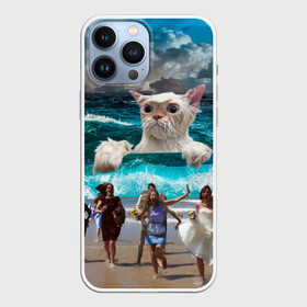 Чехол для iPhone 13 Pro Max с принтом Морской Кошак в Санкт-Петербурге,  |  | Тематика изображения на принте: cat | mem | mems | вода | волны | кот | котейка | котик | кошак | кошка | мем | мем с котом | мемы | мемы с котом | мокрый кот | море | морской кот | морской кошак | облака | океан | прикол | приколы | тучи | шторм