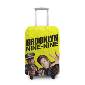 Чехол для чемодана 3D с принтом Brooklyn Nine-Nine в Санкт-Петербурге, 86% полиэфир, 14% спандекс | двустороннее нанесение принта, прорези для ручек и колес | 7 сезон | 99 участок | brooklyn nine nine | бруклин | бруклин 9 9 | комедия