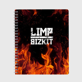 Тетрадь с принтом LIMP BIZKIT в Санкт-Петербурге, 100% бумага | 48 листов, плотность листов — 60 г/м2, плотность картонной обложки — 250 г/м2. Листы скреплены сбоку удобной пружинной спиралью. Уголки страниц и обложки скругленные. Цвет линий — светло-серый
 | Тематика изображения на принте: dj lethal | limp bizkit | rock | джон отто | лимп бизкит | майк смит | музыка | роб уотерс | рок | сэм риверс | терри бальзамо | уэс борланд | фред дёрст