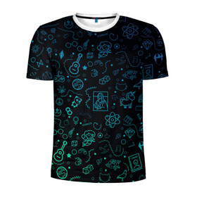 Мужская футболка 3D спортивная с принтом NEON в Санкт-Петербурге, 100% полиэстер с улучшенными характеристиками | приталенный силуэт, круглая горловина, широкие плечи, сужается к линии бедра | Тематика изображения на принте: neon | картинки | неон | разное | темный