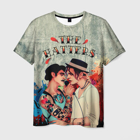 Мужская футболка 3D с принтом THE HATTERS в Санкт-Петербурге, 100% полиэфир | прямой крой, круглый вырез горловины, длина до линии бедер | Тематика изображения на принте: hatters | music | rock | музыка | рок
