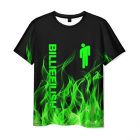 Мужская футболка 3D с принтом BILLIE EILISH в Санкт-Петербурге, 100% полиэфир | прямой крой, круглый вырез горловины, длина до линии бедер | be | billie | billie eilish | blohsh | ghoul | билли | билли айлиш