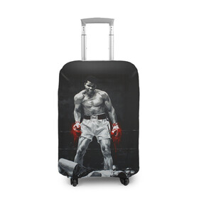 Чехол для чемодана 3D с принтом Muhammad Ali в Санкт-Петербурге, 86% полиэфир, 14% спандекс | двустороннее нанесение принта, прорези для ручек и колес | ali | muhammad ali | the greatest | али | бокс | мухамед али | мухаммед али