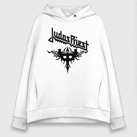 Женское худи Oversize хлопок с принтом Judas priest в Санкт-Петербурге, френч-терри — 70% хлопок, 30% полиэстер. Мягкий теплый начес внутри —100% хлопок | боковые карманы, эластичные манжеты и нижняя кромка, капюшон на магнитной кнопке | heavy metal | judas | judas priest | metal | priest | гленн типтон | грув метал | йен хилл | ричи фолкнер | роб хэлфорд | скотт трэвис | хард рок | хеви метал