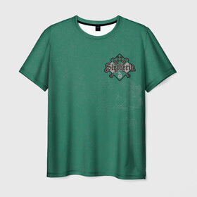Мужская футболка 3D с принтом 07 Slytherin в Санкт-Петербурге, 100% полиэфир | прямой крой, круглый вырез горловины, длина до линии бедер | vdgerir | гарри поттер | гриффиндор | дамблдор | добби | слизерин | хогвартс