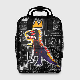 Женский рюкзак 3D с принтом Basquiat Dinosaur в Санкт-Петербурге, 100% полиэстер | лямки с регулируемой длиной, сверху ручки, чтобы рюкзак нести как сумку. Основное отделение закрывается на молнию, как и внешний карман. Внутри два дополнительных кармана, один из которых закрывается на молнию. По бокам два дополнительных кармашка, куда поместится маленькая бутылочка
 | art | louis vuitton | lv