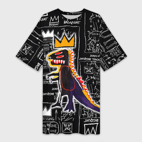 Платье-футболка 3D с принтом Basquiat Dinosaur в Санкт-Петербурге,  |  | art | louis vuitton | lv