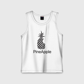 Детская майка хлопок с принтом PineApple в Санкт-Петербурге,  |  | apple | pineapple | ананас | фрукт | фрукты | эпл | эппл