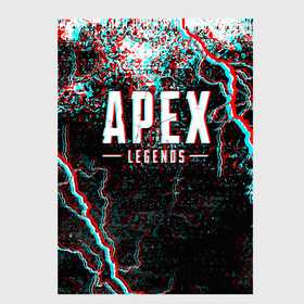 Скетчбук с принтом APEX LEGENDS GLITCH в Санкт-Петербурге, 100% бумага
 | 48 листов, плотность листов — 100 г/м2, плотность картонной обложки — 250 г/м2. Листы скреплены сверху удобной пружинной спиралью | Тематика изображения на принте: apex | apex legends | battle | battle royal | bloodhound | titanfall | wraith | апекс | апекс легендс | батл рояль | битва | война | каустик | королевская битва