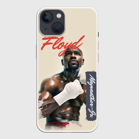 Чехол для iPhone 13 с принтом Floyd в Санкт-Петербурге,  |  | floyd | floyd mayweather jr. | ssru | бокс | майвайзер | майвейзер | мейвезер | флойд мейвезер