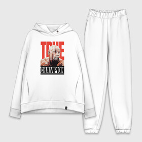 Женский костюм хлопок Oversize с принтом True Champion в Санкт-Петербурге,  |  | floyd | floyd mayweather jr. | ssru | бокс | майвайзер | майвейзер | мейвезер | флойд мейвезер