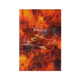 Обложка для паспорта матовая кожа с принтом Judas Priest в Санкт-Петербурге, натуральная матовая кожа | размер 19,3 х 13,7 см; прозрачные пластиковые крепления | Тематика изображения на принте: judas | priest | грув метал | группа | рок | хард рок | хеви метал