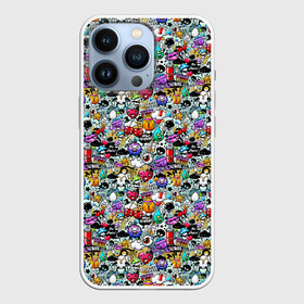 Чехол для iPhone 13 Pro с принтом Stickerboom в Санкт-Петербурге,  |  | art | bomb | graffiti | hearts | monsters | stars | stickerboom | stickers | texture | арт | бомба | вишня | граффити | звезды | монстры | мороженое | сердечки | стикербум | стикеры | текстура