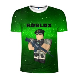 Мужская футболка 3D спортивная с принтом Roblox в Санкт-Петербурге, 100% полиэстер с улучшенными характеристиками | приталенный силуэт, круглая горловина, широкие плечи, сужается к линии бедра | game | roblox | блок | игра | игрушка | лего | майнкрафт | персонажи | персонажи из кубиков | роблокс | робот