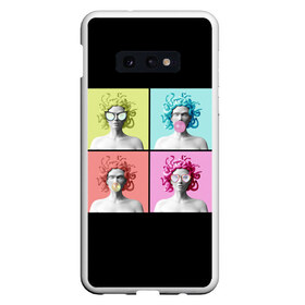 Чехол для Samsung S10E с принтом Медуза Горгона Pop Art в Санкт-Петербурге, Силикон | Область печати: задняя сторона чехла, без боковых панелей | 8 марта | бизнес леди | в очках | девушка в очках | девушке | жвачка | жене | женский день | женский праздник | женское лицо | кружка | легенда | лицо | любимой | медуза | мифология | монстр | опасная