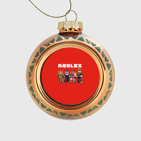 Стеклянный ёлочный шар с принтом ROBLOX в Санкт-Петербурге, Стекло | Диаметр: 80 мм | roblox | игра | компьютерная игра | логотип | онлайн | онлайн игра | роблакс | роблокс