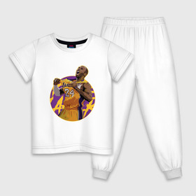 Детская пижама хлопок с принтом Kobe Bryant в Санкт-Петербурге, 100% хлопок |  брюки и футболка прямого кроя, без карманов, на брюках мягкая резинка на поясе и по низу штанин
 | basketball | black | bryant | game | james | kobe | kobebryant | lakers | lebron | los angeles | mamba | nba | rip | slam dunk | баскетбол | баскетболист | брайант | браянт | джеймс | игрок | коби | леброн | лейкерс | лос анджеле