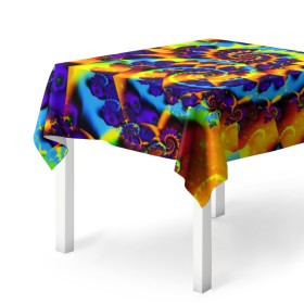 Скатерть 3D с принтом TIE-DYE COLOR в Санкт-Петербурге, 100% полиэстер (ткань не мнется и не растягивается) | Размер: 150*150 см | abstract | abstraction | color | fractal | geometry | paitnt | polygon | polygonal | psy | абстракция | геометрия | краски | неоновые | полигоны | психоделика | фрактал