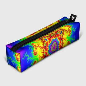 Пенал 3D с принтом АБСТРАКТНЫЕ РАЗРЫВЫ в Санкт-Петербурге, 100% полиэстер | плотная ткань, застежка на молнии | abstract | abstraction | color | fractal | geometry | paitnt | polygon | polygonal | psy | абстракция | геометрия | краски | неоновые | полигоны | психоделика | фрактал