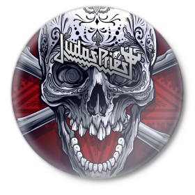 Значок с принтом Judas Priest в Санкт-Петербурге,  металл | круглая форма, металлическая застежка в виде булавки | 