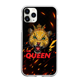 Чехол для iPhone 11 Pro Max матовый с принтом the Queen в Санкт-Петербурге, Силикон |  | queen | большая кошка | королева | корона | кошка | леопард | львица | молния
