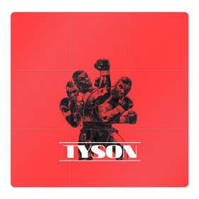 Магнитный плакат 3Х3 с принтом Tyson в Санкт-Петербурге, Полимерный материал с магнитным слоем | 9 деталей размером 9*9 см | Тематика изображения на принте: iron mike | iron mike tyson | mike tyson | бокс | железный майк | майк тайсон | таисон | тайсон