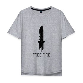 Мужская футболка хлопок Oversize с принтом Free Fire в Санкт-Петербурге, 100% хлопок | свободный крой, круглый ворот, “спинка” длиннее передней части | free fire | freefire | игра free fire | игра фрифаер | фри файр | фрифаер