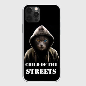 Чехол для iPhone 12 Pro Max с принтом Дитя улиц в Санкт-Петербурге, Силикон |  | Тематика изображения на принте: cat | gangster | балахон | глаза | дитя улиц | кот | котик | крутой | крутой принт | принт | с надписью | топ | тренд