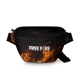 Поясная сумка 3D с принтом FREE FIRE в Санкт-Петербурге, 100% полиэстер | плотная ткань, ремень с регулируемой длиной, внутри несколько карманов для мелочей, основное отделение и карман с обратной стороны сумки застегиваются на молнию | free fire | freefire | игра free fire | игра фрифаер | фри файр | фрифаер