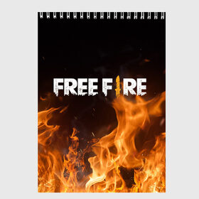 Скетчбук с принтом FREE FIRE в Санкт-Петербурге, 100% бумага
 | 48 листов, плотность листов — 100 г/м2, плотность картонной обложки — 250 г/м2. Листы скреплены сверху удобной пружинной спиралью | free fire | freefire | игра free fire | игра фрифаер | фри файр | фрифаер