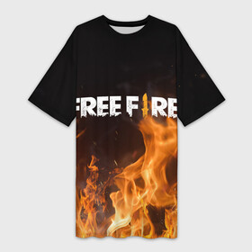Платье-футболка 3D с принтом FREE FIRE в Санкт-Петербурге,  |  | free fire | freefire | игра free fire | игра фрифаер | фри файр | фрифаер