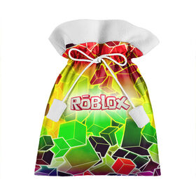 Подарочный 3D мешок с принтом Роблокс в Санкт-Петербурге, 100% полиэстер | Размер: 29*39 см | roblox | бро | геометрия | игры | квадраты | кубизм | кубы | линии | нуб | про | радуга | роблокс | человечки