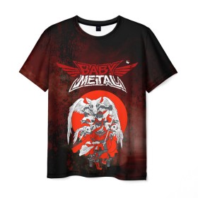 Мужская футболка 3D с принтом Babymetal в Санкт-Петербурге, 100% полиэфир | прямой крой, круглый вырез горловины, длина до линии бедер | Тематика изображения на принте: babymetal | бэбимэтал | каваии метал | музыка | рок | япония