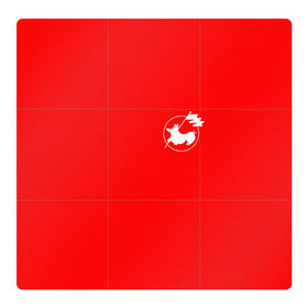 Магнитный плакат 3Х3 с принтом Корги в Санкт-Петербурге, Полимерный материал с магнитным слоем | 9 деталей размером 9*9 см | 3d | corg | dog | корги | кость | лапа | лого | логотип | надпись | собака | эмблема