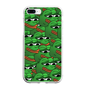 Чехол для iPhone 7Plus/8 Plus матовый с принтом Pepe The Frog в Санкт-Петербурге, Силикон | Область печати: задняя сторона чехла, без боковых панелей | frog | meme | memes | pepe | pepe the frog | грустная жабка | лягушка | лягушонок пепе | мем | мемы