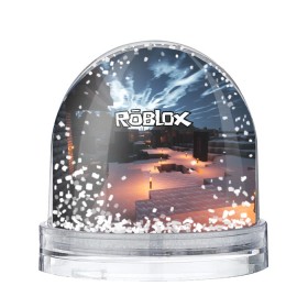 Снежный шар с принтом ROBLOX в Санкт-Петербурге, Пластик | Изображение внутри шара печатается на глянцевой фотобумаге с двух сторон | game | gamer | logo | roblox | игры | логотип | роблокс