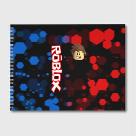 Альбом для рисования с принтом ROBLOX в Санкт-Петербурге, 100% бумага
 | матовая бумага, плотность 200 мг. | Тематика изображения на принте: game | gamer | logo | minecraft | roblox | simulator | игра | конструктор | лого | симулятор | строительство | фигура