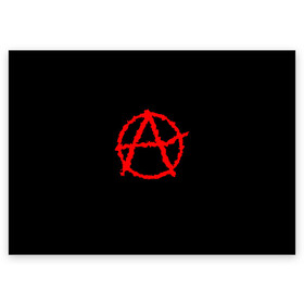 Поздравительная открытка с принтом Анархия в Санкт-Петербурге, 100% бумага | плотность бумаги 280 г/м2, матовая, на обратной стороне линовка и место для марки
 | art | rock | sons of anarchy | анархия | арт | группа | егор летов | логотип | музыка | панк | панк рок | прикольная | рок | свобода | хаос