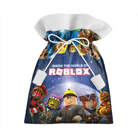 Подарочный 3D мешок с принтом ROBLOX в Санкт-Петербурге, 100% полиэстер | Размер: 29*39 см | Тематика изображения на принте: roblox | игра | компьютерная игра | логотип | онлайн | онлайн игра | роблакс | роблокс