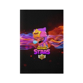 Обложка для паспорта матовая кожа с принтом BRAWL STARS SANDY в Санкт-Петербурге, натуральная матовая кожа | размер 19,3 х 13,7 см; прозрачные пластиковые крепления | 8 bit | 8 бит | bibi | brawl stars | crow | el brown | leon | leon shark | max | mr.p | sally leon | sandy | shark | stars | tara | virus | werewolf | акула | биби | вирус | ворон | леон | оборотень | пингвин