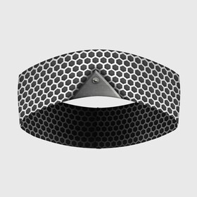 Повязка на голову 3D с принтом Броня металлическая в Санкт-Петербурге,  |  | Тематика изображения на принте: абстракция | броня | геометрия | железо | кольчуга | конус | круги | линии | металл | полосы | сетка | сталь | текстура | треугольник