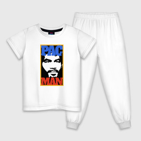 Детская пижама хлопок с принтом Pac Man в Санкт-Петербурге, 100% хлопок |  брюки и футболка прямого кроя, без карманов, на брюках мягкая резинка на поясе и по низу штанин
 | Тематика изображения на принте: manny pacquiao | pac man | pacquiao | бокс | мэнни пакьяо | пакьяо
