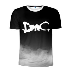 Мужская футболка 3D спортивная с принтом DEVIL MAY CRY (DMC) в Санкт-Петербурге, 100% полиэстер с улучшенными характеристиками | приталенный силуэт, круглая горловина, широкие плечи, сужается к линии бедра | 